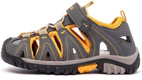 img 3 attached to 👣 HOBIBEAR Water Sandals: Perfect Closed-Toe Outdoor Footwear for Boys and Girls (Toddler/Little Kid/Big Kid)