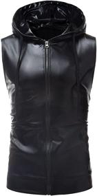 img 2 attached to ZEROYAA Metallic Kangaroo Pocket Men's Hipster Sleeveless Clothing: Stylish T-Shirts & Tanks