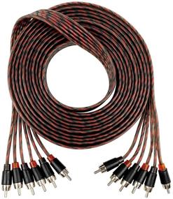 img 3 attached to 🔌 ALPHASONIK 17ft Premium 6-Channel Hyper-Flex RCA Interconnect Signal Patch Audio Cable: X-Radial Twist Wire Technology, 100% Oxygen-Free Copper, Multiple Applications FLEX-R66