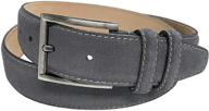 stylish granada suede nubuck leather dress men's accessories and belts: elevate your fashion game! logo