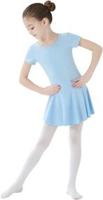 img 1 attached to 👗 Quedoris Girls Classic Leotard Solid Color Dance Ballet Dress for Kids Ages 3-9