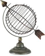 🌍 twine old world cork holder: rustic bronze metal globe cage for decorative wine cork storage and display logo