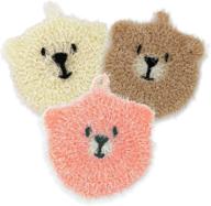 🐻 ohhu crochet scrubbies collection: double layered korean susemi dish wash cloth - teddy bear design logo