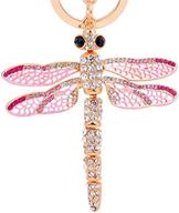 🦋 stylish jzone rhinestone crystal keychain dragonfly - a perfect accessory for elegance and charm logo