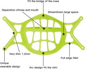 img 2 attached to Revolutionary Silicone Bracket: Enhanced 3D Breathing & Reusable Protection