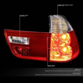 img 3 attached to Фонари задние DNA Motoring TLE53X500CLRD для BMW E53 - водительская и пассажирская сторона