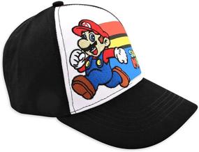 img 2 attached to 🧢 Black Nintendo Super Mario Baseball Cap for Boys, Age 4-7