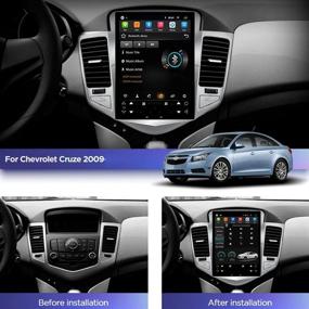 img 3 attached to 🚗 LUOWAN Android 10 Радио для Chevrolet Cruze 09-15 Серебристая рамка 10.4-дюймовый автомобильный GPS навигатор с сенсорным IPS-экраном, стиль Tesla, Bluetooth, Wi-Fi, встроенные карты 2+32 ГБ