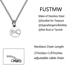 img 2 attached to 🤝 FUSTMW 3 Pinky Promise Necklace Set: Perfect Pinky Swear Best Friends and Sisters Gift - Friendship Jewelry