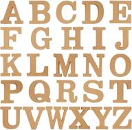 🔠 juvale wooden alphabet letters for diy crafts and home wall decor - 52 pieces (4 inches, double letters) logo