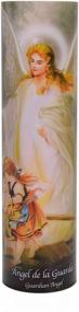 img 4 attached to LED Flameless Prayer Candle - Guardian Angel Devotion Candle with 4 Hour Timer, Ideal Religious Gift, 8.1875&#34; x 2.375&#34; Dimensions