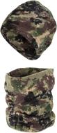 🔒 stay hidden and warm with north mountain gear camouflage beanie and scarf set – premium fleece hat and neck warmer logo