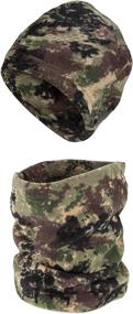 img 4 attached to 🔒 Stay Hidden and Warm with North Mountain Gear Camouflage Beanie and Scarf Set – Premium Fleece Hat and Neck Warmer