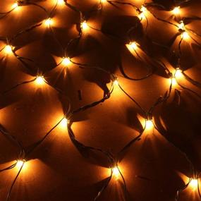 img 1 attached to 🎄 Joiedomi 100 Warm White Incandescent Christmas Net Lights for Indoor and Outdoor Decorations, Christmas Events, Christmas Eve Night Decor, Christmas Tree, and Bushes