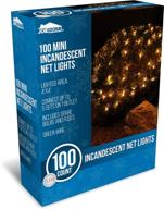 🎄 joiedomi 100 warm white incandescent christmas net lights for indoor and outdoor decorations, christmas events, christmas eve night decor, christmas tree, and bushes логотип