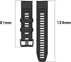 img 2 attached to Enhance Your Garmin Descent Mk2i with Youkei Silicone Replacement Wristbands - Black