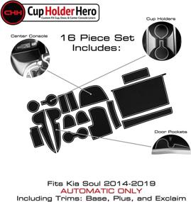 img 2 attached to 🚗 Enhance Your Kia Soul: CupHolderHero Premium Interior Accessories Set (2014-2019) - Non-Slip, Anti-Dust, White Trim