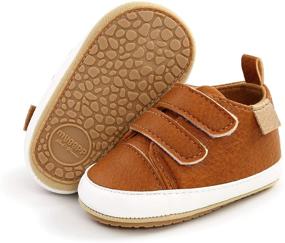 img 4 attached to CAKOPEN Toddler Sneaker Leather Anti Slip Apparel & Accessories Baby Girls in Shoes