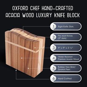 img 2 attached to Oxford Wooden Kitchen Knife Block