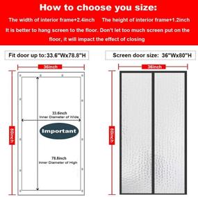 img 1 attached to 🚪 Magnetic Thermal Insulated Door Curtain: Keep Your Home Comfortable All Year Round with a 36"x80" Magnet Patio Door Cover