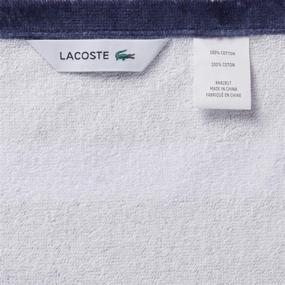 img 1 attached to 🏖️ Lacoste Duke Blue Stripe 100% Cotton Beach Towel, 36" Width x 72" Length