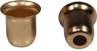 🕯️ 20-pack creative hobbies metal candle cups: brass color finish for standard tapered wax candles or votive pegs, ideal for lamp or candle making logo