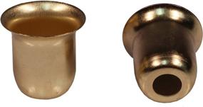 img 2 attached to 🕯️ 20-Pack Creative Hobbies Metal Candle Cups: Brass Color Finish for Standard Tapered Wax Candles or Votive Pegs, Ideal for Lamp or Candle Making