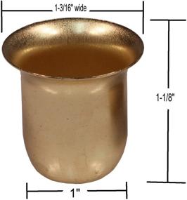 img 1 attached to 🕯️ 20-Pack Creative Hobbies Metal Candle Cups: Brass Color Finish for Standard Tapered Wax Candles or Votive Pegs, Ideal for Lamp or Candle Making