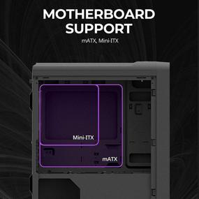 img 1 attached to 💻 Zalman M3 Plus ATX Gaming PC Case: Tempered Glass, Liquid Cooler Support, LED Fans, Full Mesh Front Panel, Black