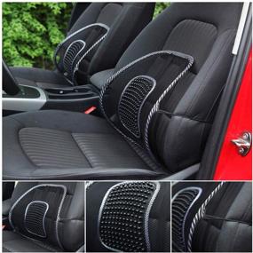img 1 attached to 🪑 Big Ant Lumbar Support: Ergonomic Car Mesh Back Support with Massage Beads for Comfort and Pain Relief - Cushion for Car Seat, Office Chair, Wheelchair