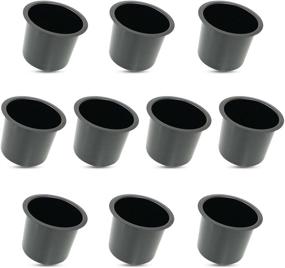 img 4 attached to 🥤 Yuanhe Set of 10 High-Quality Aluminum Jumbo Drink Cup Holders - Ideal Poker Table, Boat, and Car Drink Holders - Enhance Your Beverage Experience!