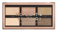 🎨 profusion cosmetics mini artistry highlight & contour i palette makeup kit, lightweight and long-lasting powder formula - natural medium logo