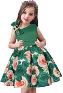 agqt sweet flower girls dress: off shoulder floral ball gown for birthday party tea - sizes 2-11 years logo