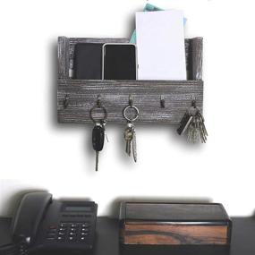 img 2 attached to 🔑 Wrightmart Key, Mail & Wallet Holder Wall Mount: Organize Your Entryway with Style and Functionality!