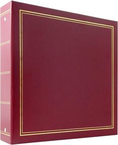 img 2 attached to 📸 MCS MBI Library Collection 400 Pocket 4x6 Burgundy Photo Album