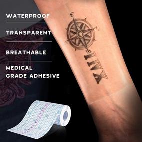 img 2 attached to EalionMed Tattoo Aftercare Bandage: Transparent Film Dressing Roll for Soft, Waterproof and Breathable Healing