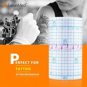 img 3 attached to EalionMed Tattoo Aftercare Bandage: Transparent Film Dressing Roll for Soft, Waterproof and Breathable Healing