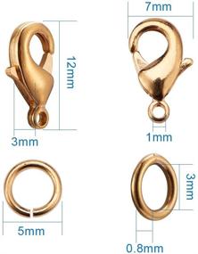 img 3 attached to 🔍 Discover the Versatile PandaHall Elite Jewelry Findings Kit - 960 Pcs of Brass Open Jump Rings and Lobster Claw Clasps in 6 Vibrant Colors for Stunning Jewelry Making