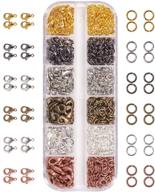 🔍 discover the versatile pandahall elite jewelry findings kit - 960 pcs of brass open jump rings and lobster claw clasps in 6 vibrant colors for stunning jewelry making logo