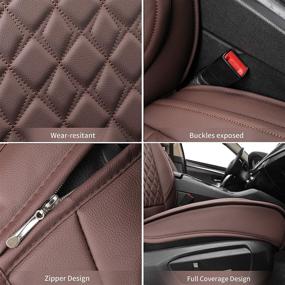 img 1 attached to SYNOME Waterproof Compatible Automotive Universal Interior Accessories for Seat Covers & Accessories