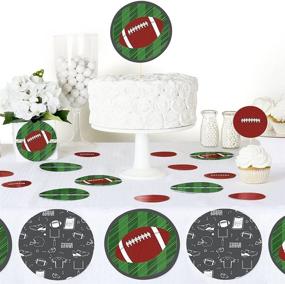 img 1 attached to 🏈 Big Dot of Happiness End Zone Football Giant Circle Confetti - Perfect Party Decorations for Football-themed Baby Showers or Birthdays - 27 Count Large Confetti Set