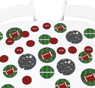 🏈 big dot of happiness end zone football giant circle confetti - perfect party decorations for football-themed baby showers or birthdays - 27 count large confetti set logo