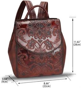 img 1 attached to Genuine Leather Backpack Handmade Rucksack Women's Handbags & Wallets and Fashion Backpacks