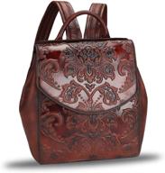 genuine leather backpack handmade rucksack women's handbags & wallets and fashion backpacks logo