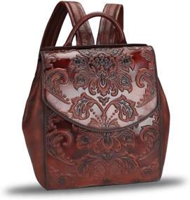 img 4 attached to Genuine Leather Backpack Handmade Rucksack Women's Handbags & Wallets and Fashion Backpacks
