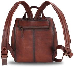 img 2 attached to Genuine Leather Backpack Handmade Rucksack Women's Handbags & Wallets and Fashion Backpacks