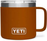 🍵 кружка yeti rambler 14 унций: вакуумная изолированная кружка из нержавеющей стали с обычной крышкой в исполнении "глина логотип