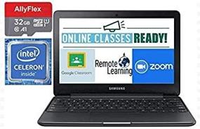 img 4 attached to 2020 Samsung Chromebook 11.6 Inch Laptop for Business Students – Intel Celeron, 4GB RAM, 16GB eMMC, 11 Hrs Battery Life, WiFi, HDMI, Chrome OS, AllyFlex 32GB Micro SD Card