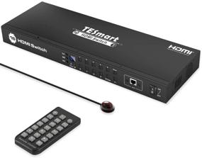 img 4 attached to 🔀 TESmart 16x1 HDMI переключатель: 4K@30Hz, управление RS-232/LAN, ИК пульт, авто переключение - черный