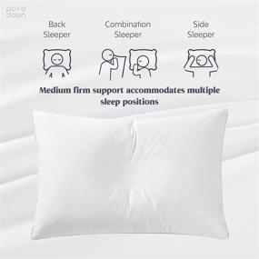 img 1 attached to Premium King Size Goose Feathers and Down White Pillow Inserts - Set of 2 | Hotel Collection Bed Sleeping Pillows